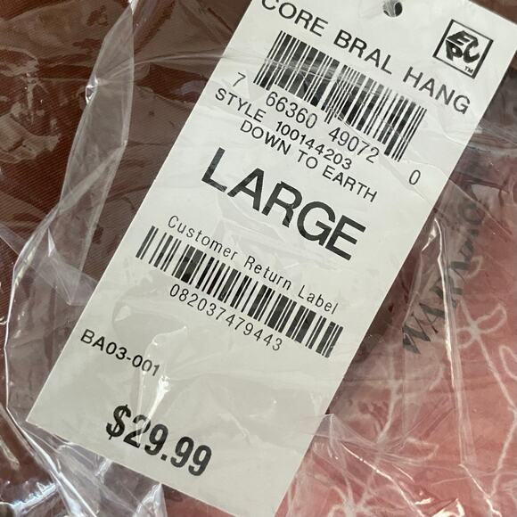 NEW ALFANI Removable Cups Laser Cut Seamless Bralette Down to Earth Brown Large - Picture 4 of 4